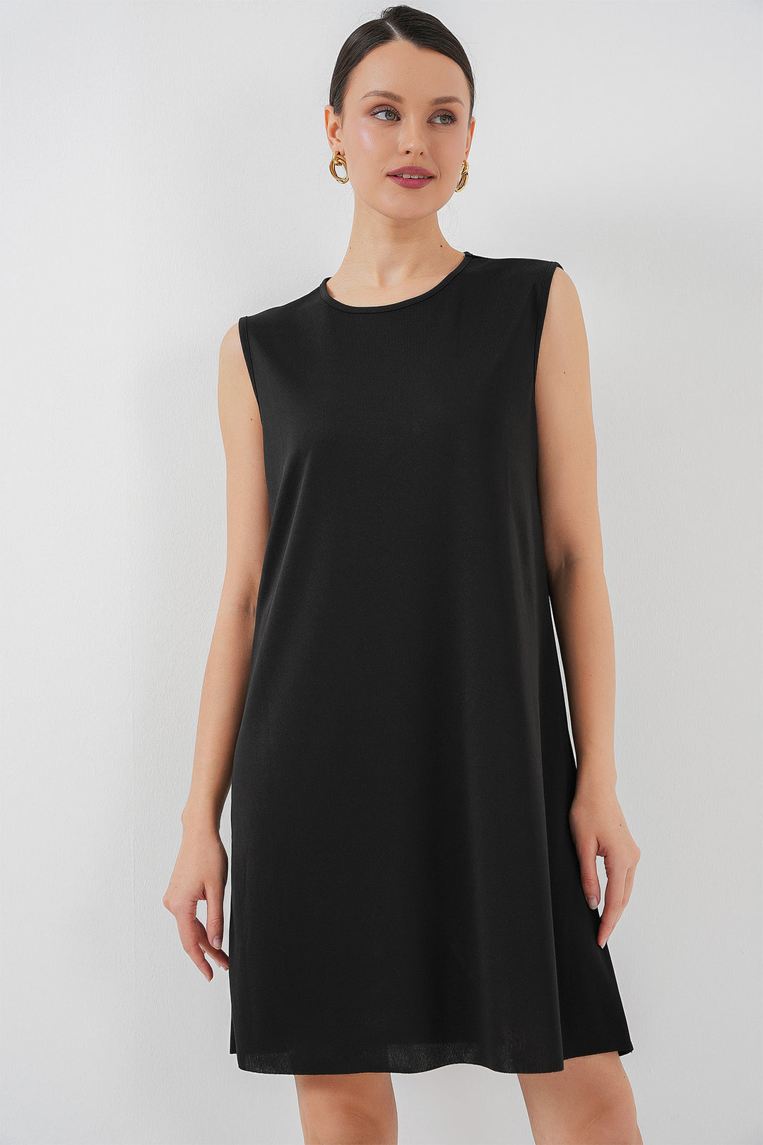 Bigdart 2535 Jupon intérieur sans manches pour robe midi - Noir