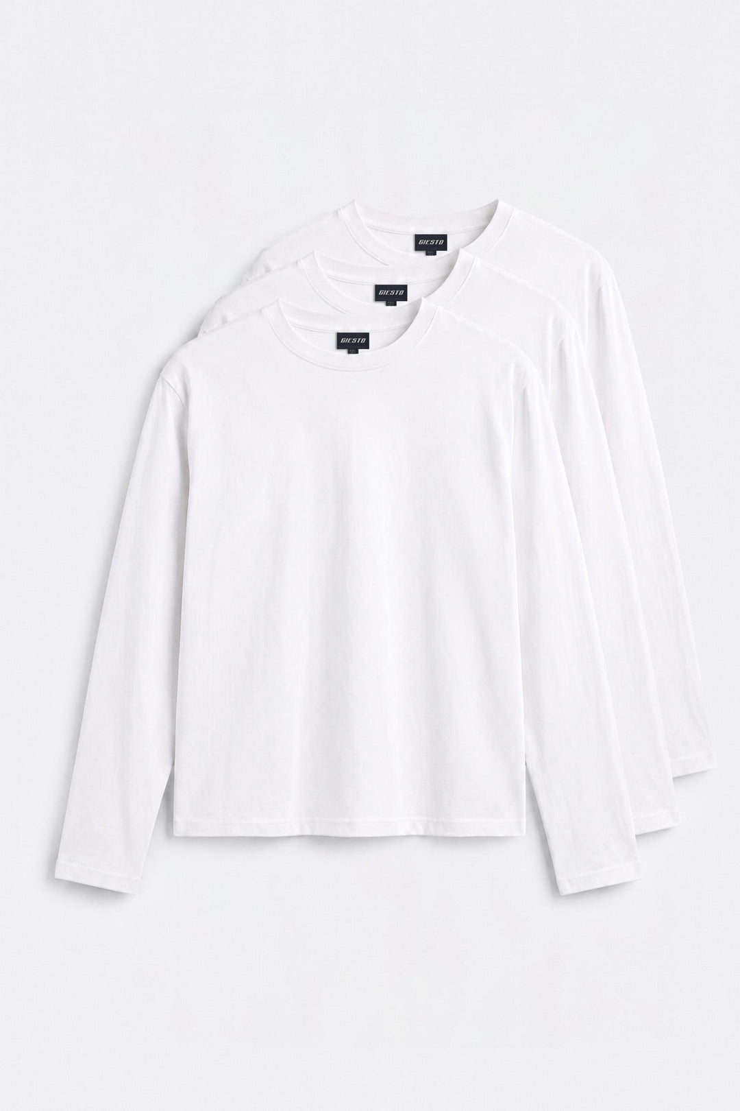 Giesto T-shirt 3 pièces à manches longues Regular Fit Blanc - Blanc