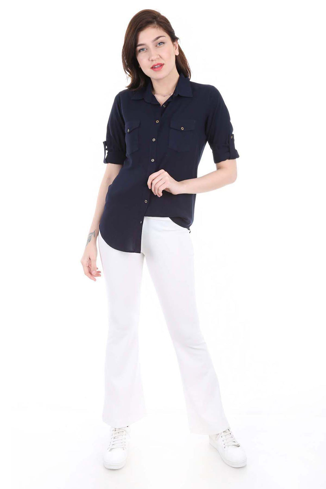 Bigdart 3428 CHEMISE À POCHE DOUBLE - Bleu marine