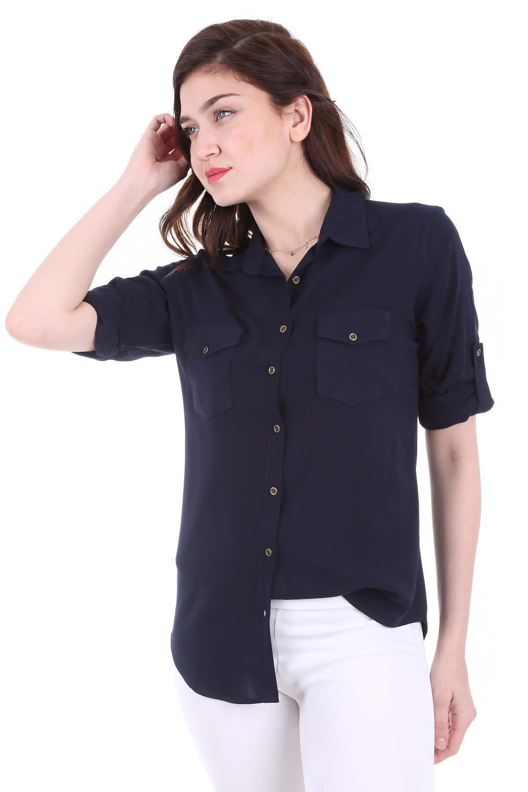 Bigdart 3428 CHEMISE À POCHE DOUBLE - Bleu marine