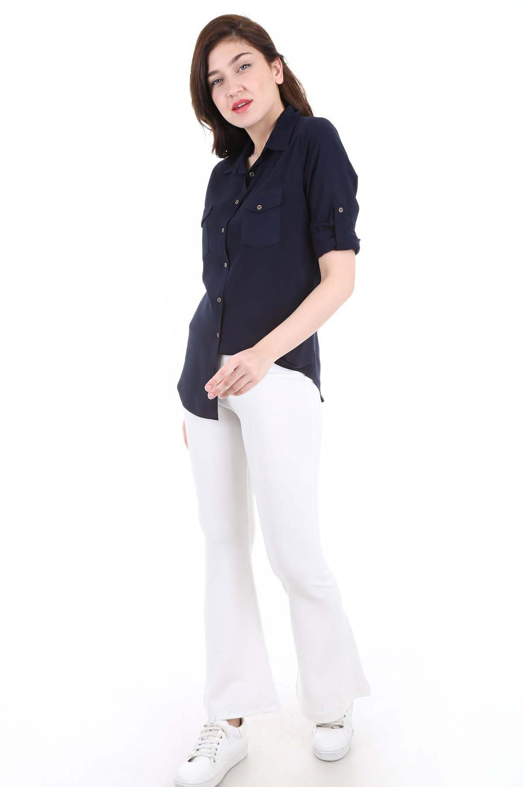 Bigdart 3428 CHEMISE À POCHE DOUBLE - Bleu marine