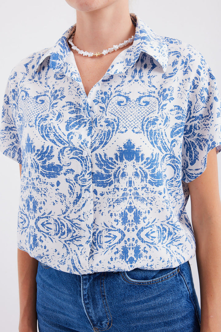 Bigdart Chemise à Manches Courtes 3711 - Bleu