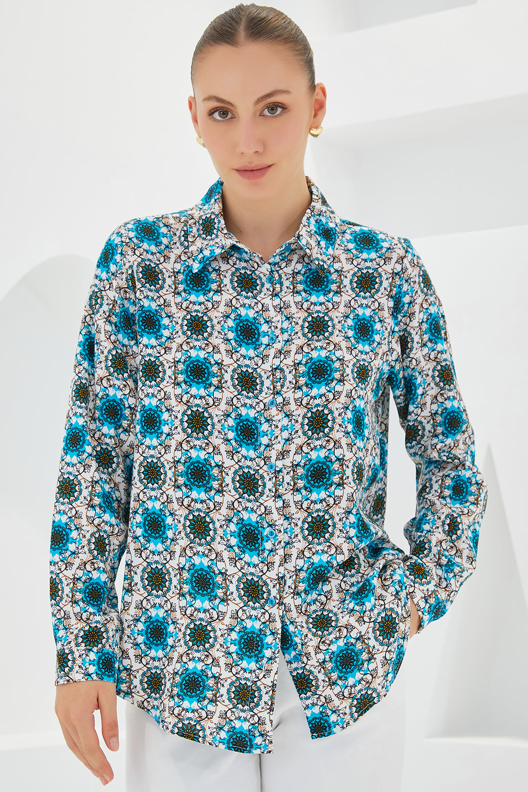 Bigdart Chemise à motifs graphiques 3721 - Bleu marine