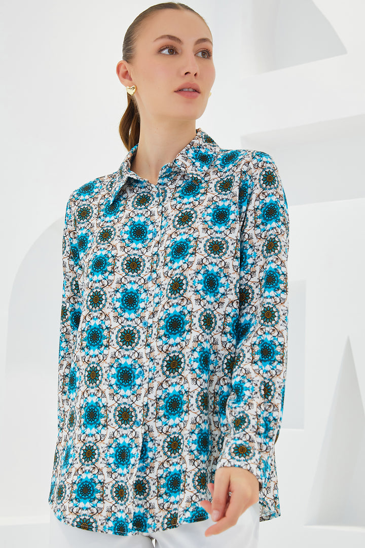 Bigdart Chemise à motifs graphiques 3721 - Bleu marine