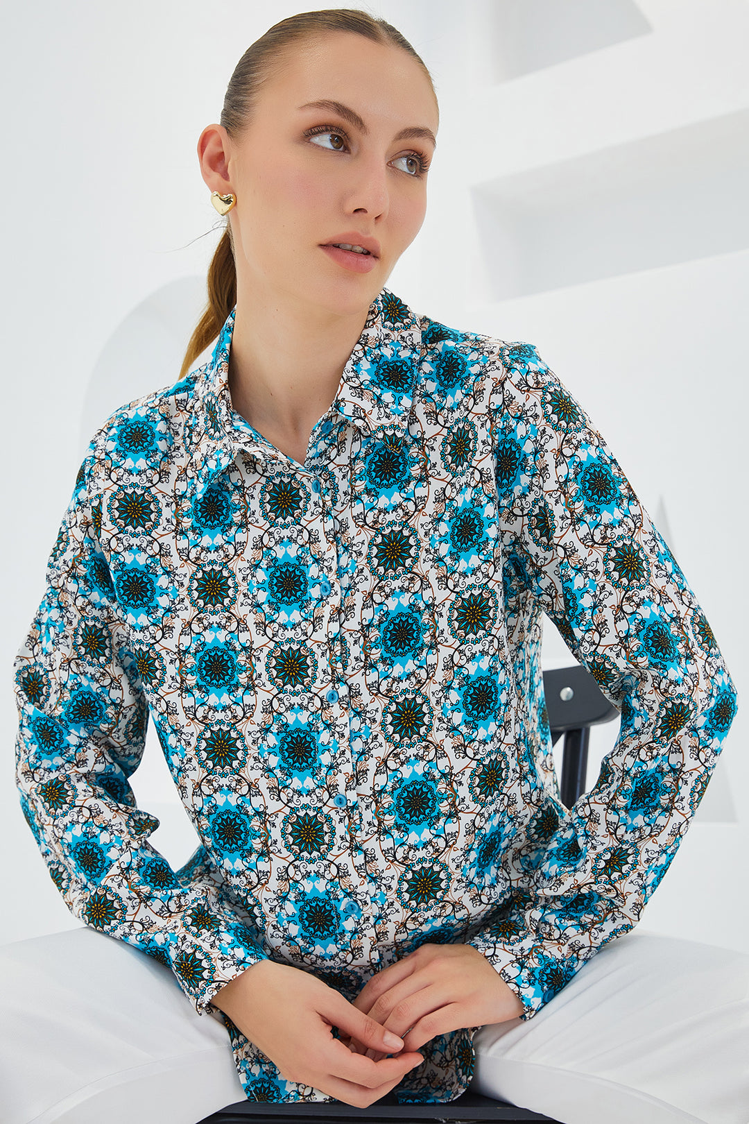 Bigdart Chemise à motifs graphiques 3721 - Bleu marine