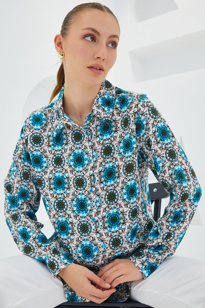 Bigdart Chemise à motifs graphiques 3721 - Bleu marine