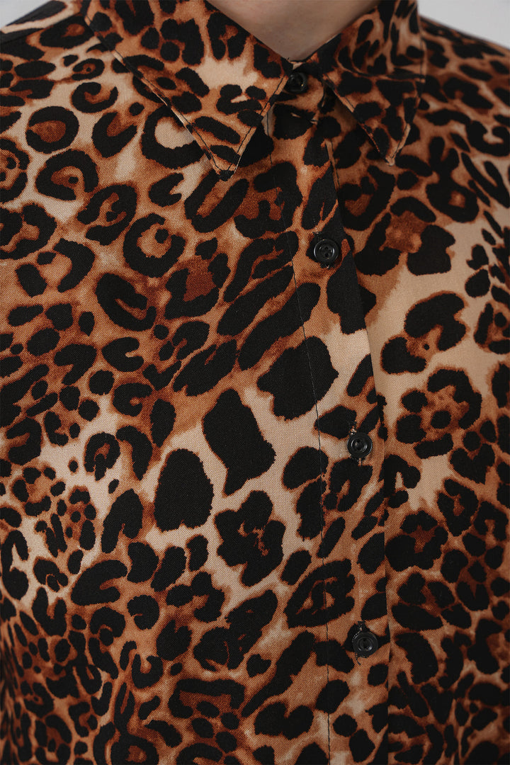 Bigdart Chemise à motif graphique - Marron clair
