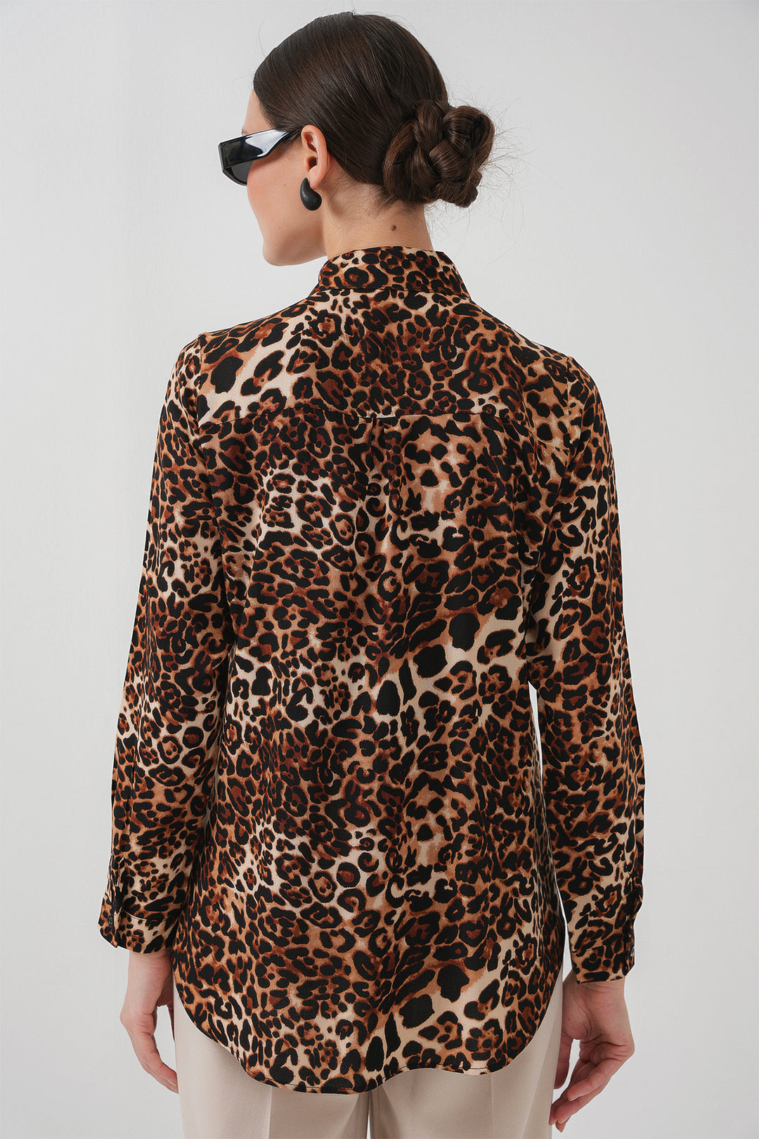 Bigdart Chemise à motif graphique - Marron clair