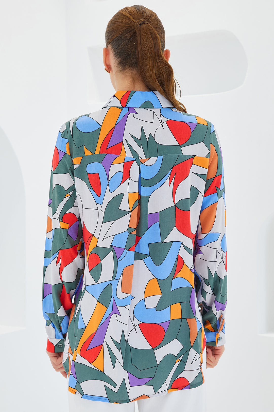 Bigdart 3721 Chemise à motifs graphiques - E.Haki