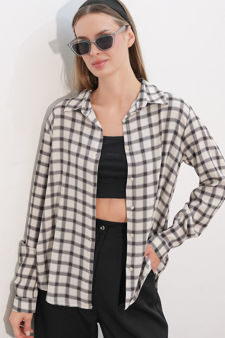 Bigdart Chemise à motif écossais 3721 - Gris