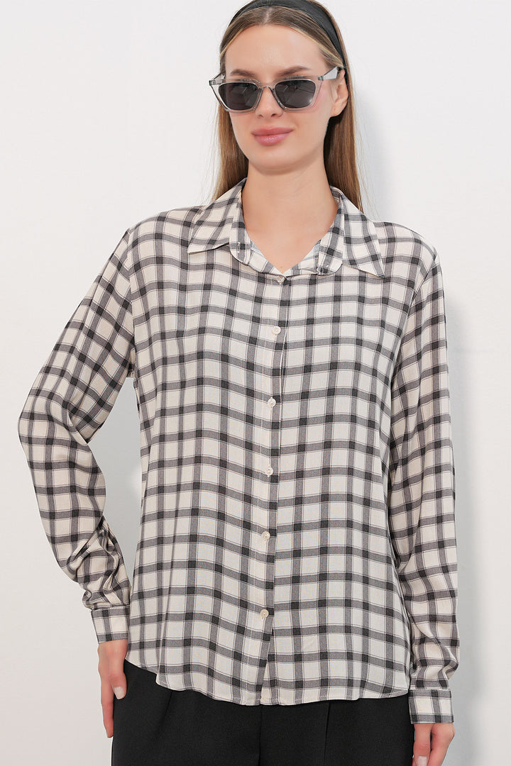 Bigdart Chemise à motif écossais 3721 - Gris