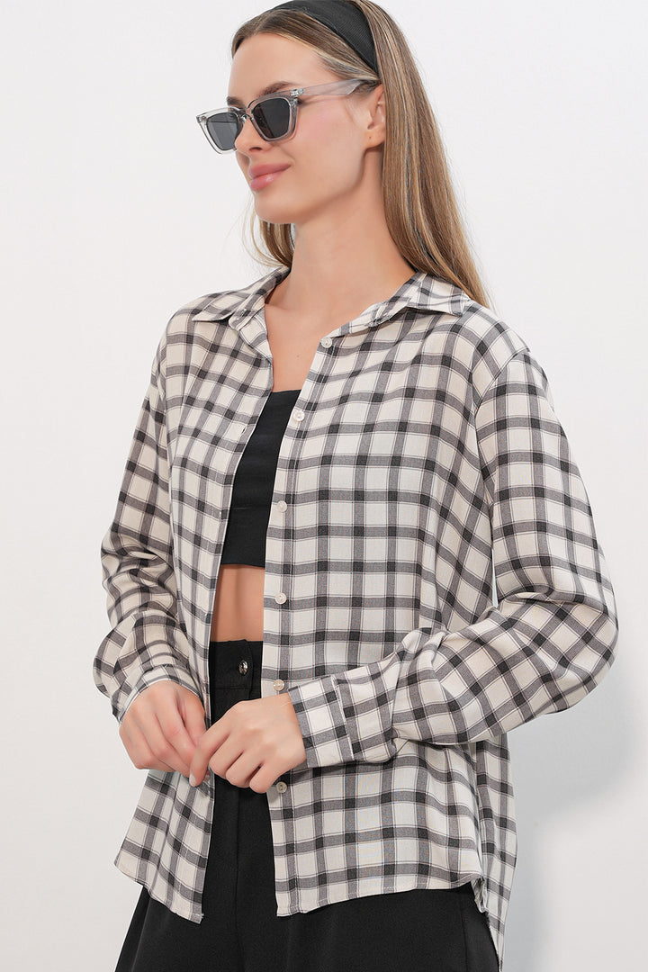 Bigdart Chemise à motif écossais 3721 - Gris
