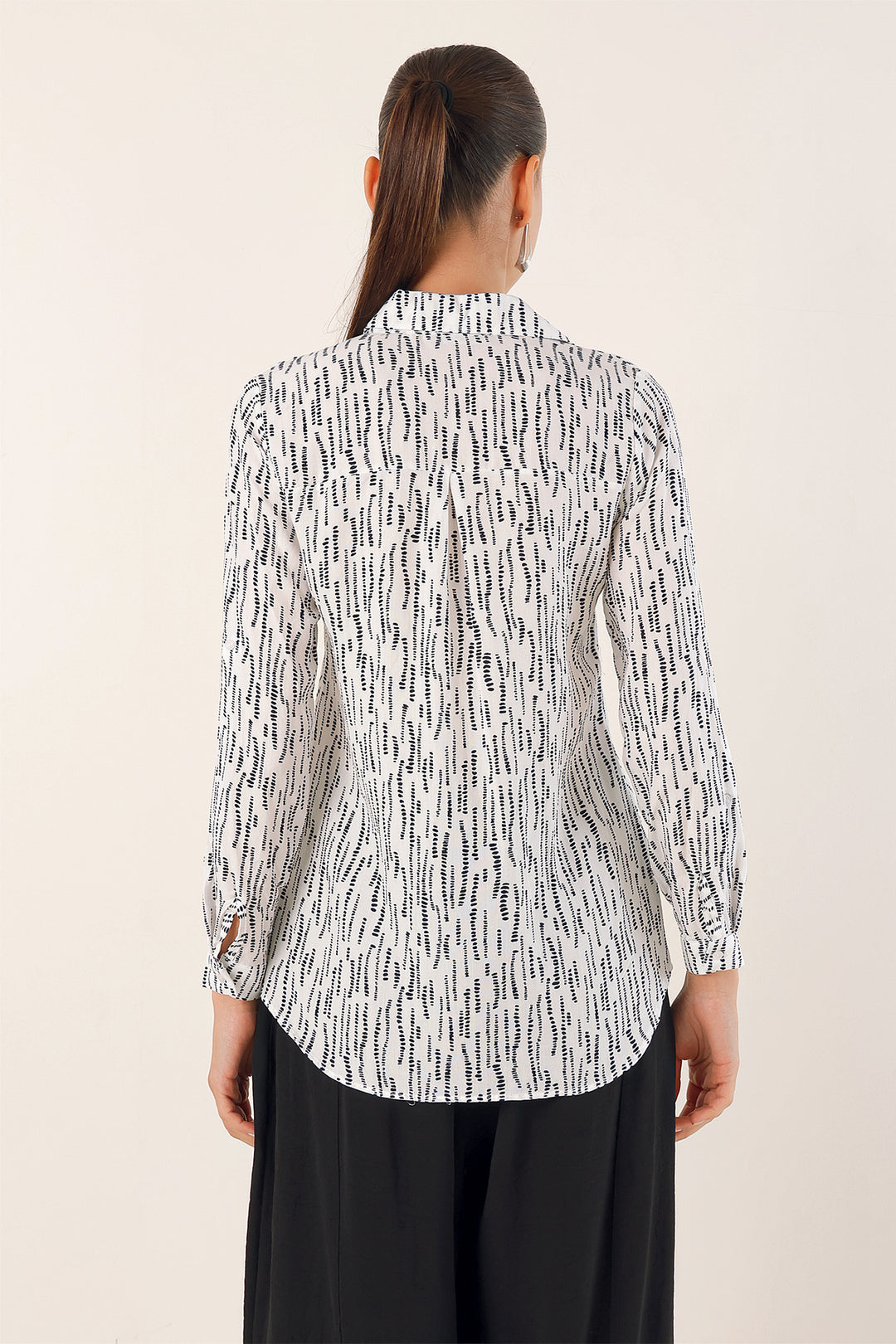 Bigdart Chemise à motif graphique 3721 - Blanc cassé