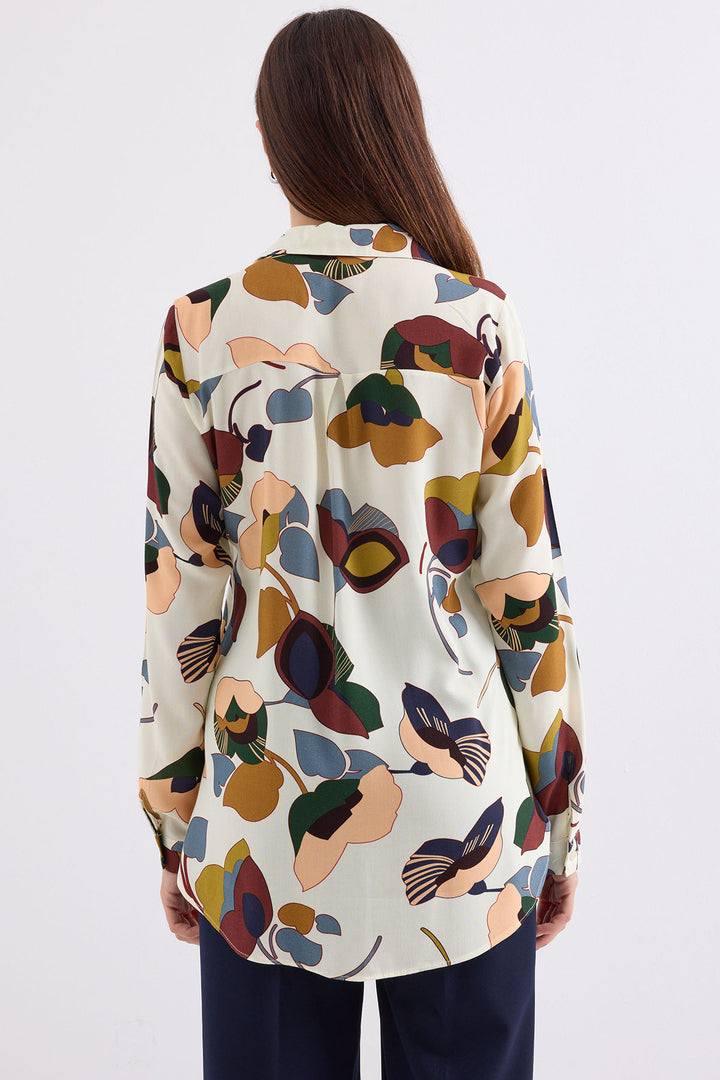 Bigdart 3721 Chemise à motif graphique - Beige clair