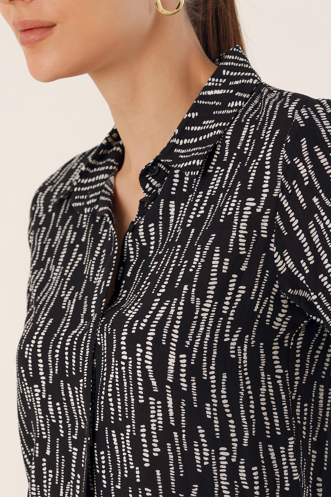 Bigdart Chemise à motif graphique 3721 - Noir moyen