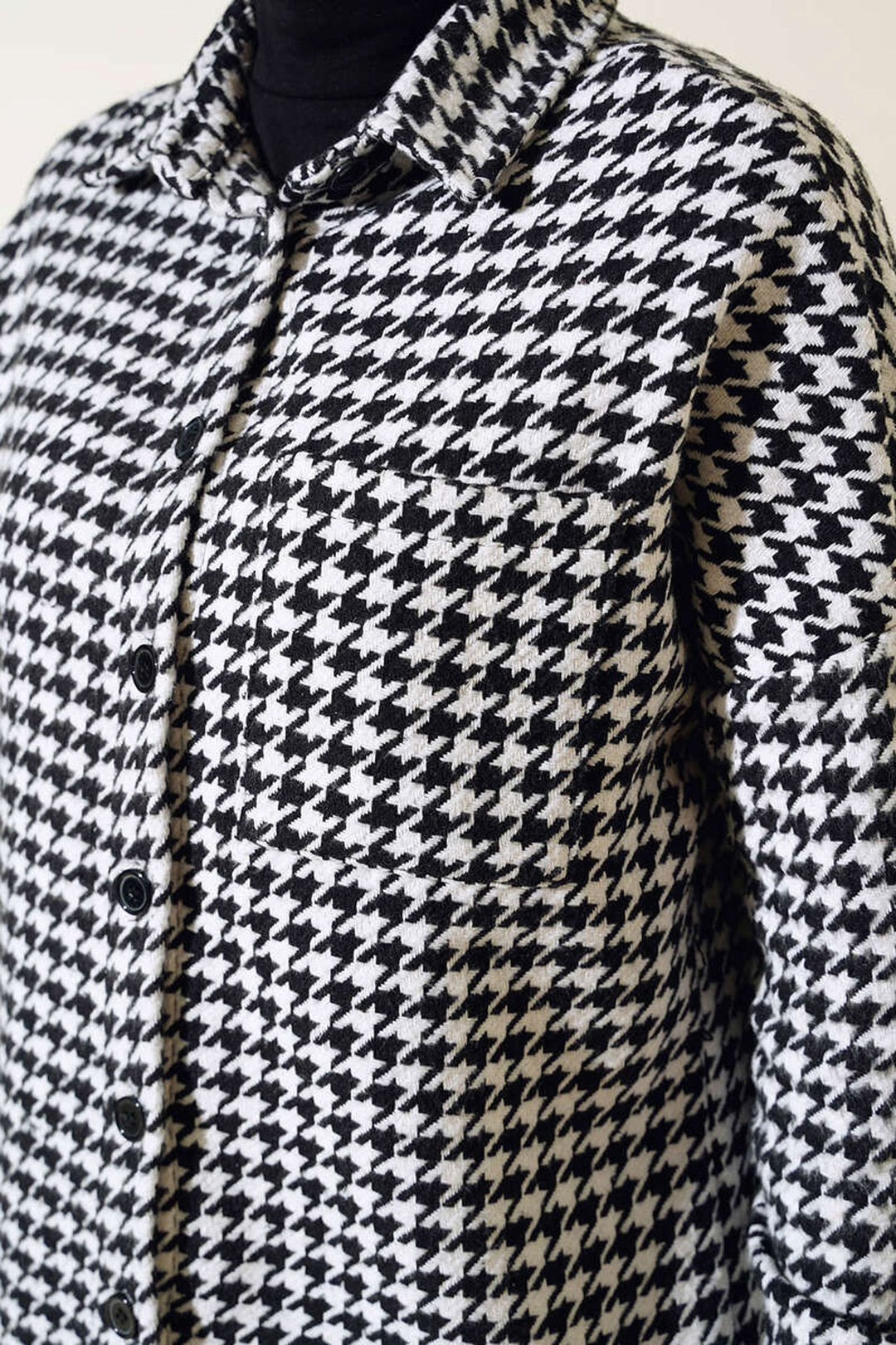 Bigdart 3852 Chemise à motif pied-de-poule - Noir