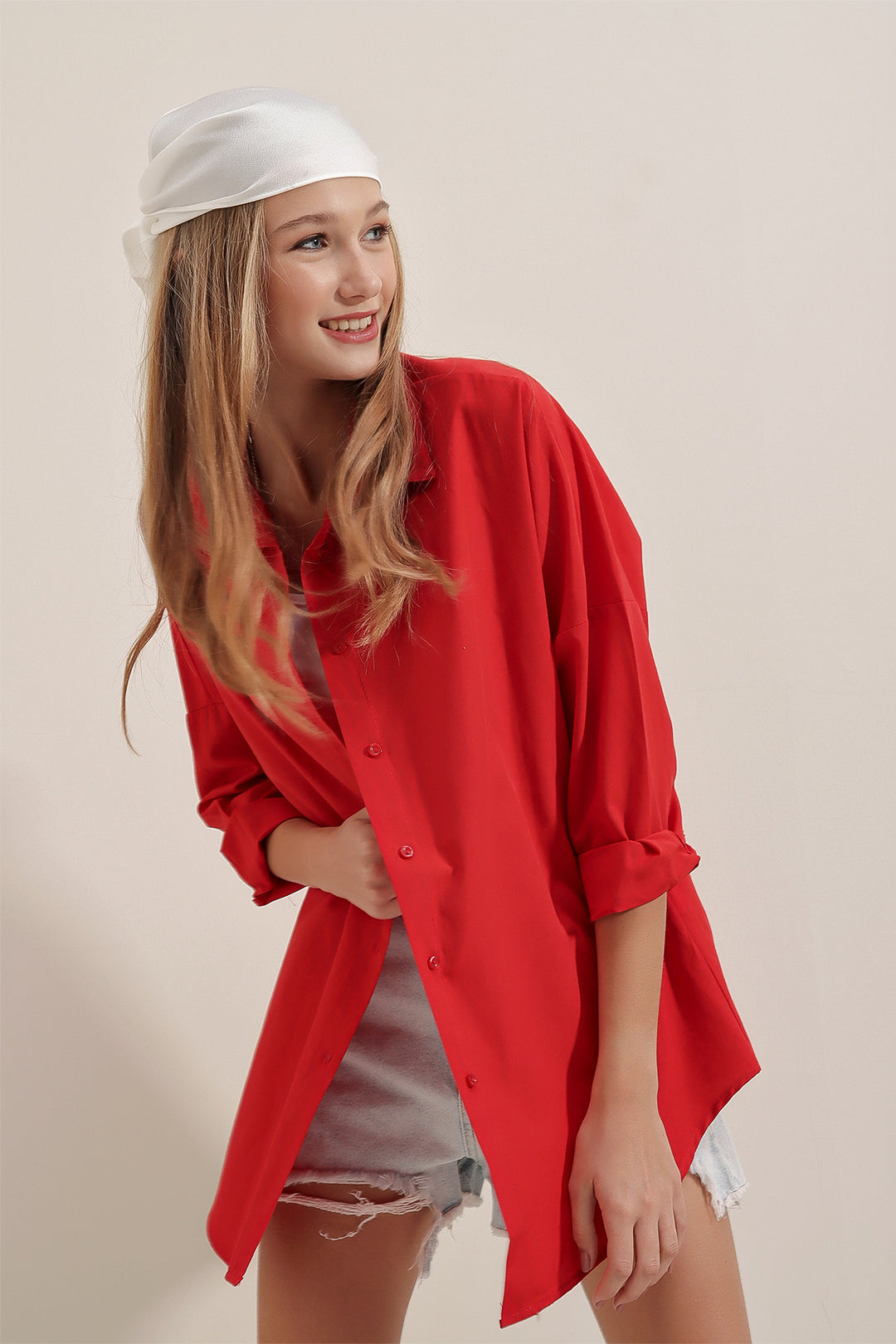 Bigdart 3900 Chemise Basique Longue Oversize - Bordeaux
