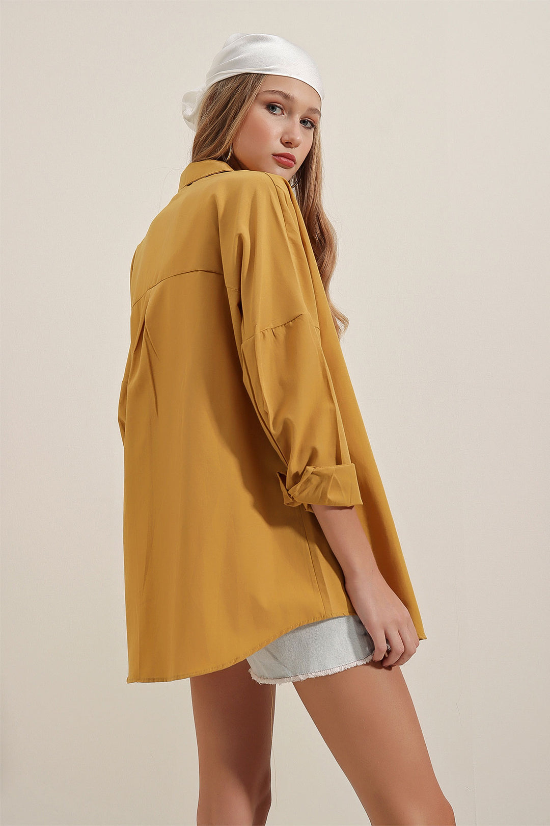 Bigdart 3900 Chemise Basique Longue Oversize - Moutarde