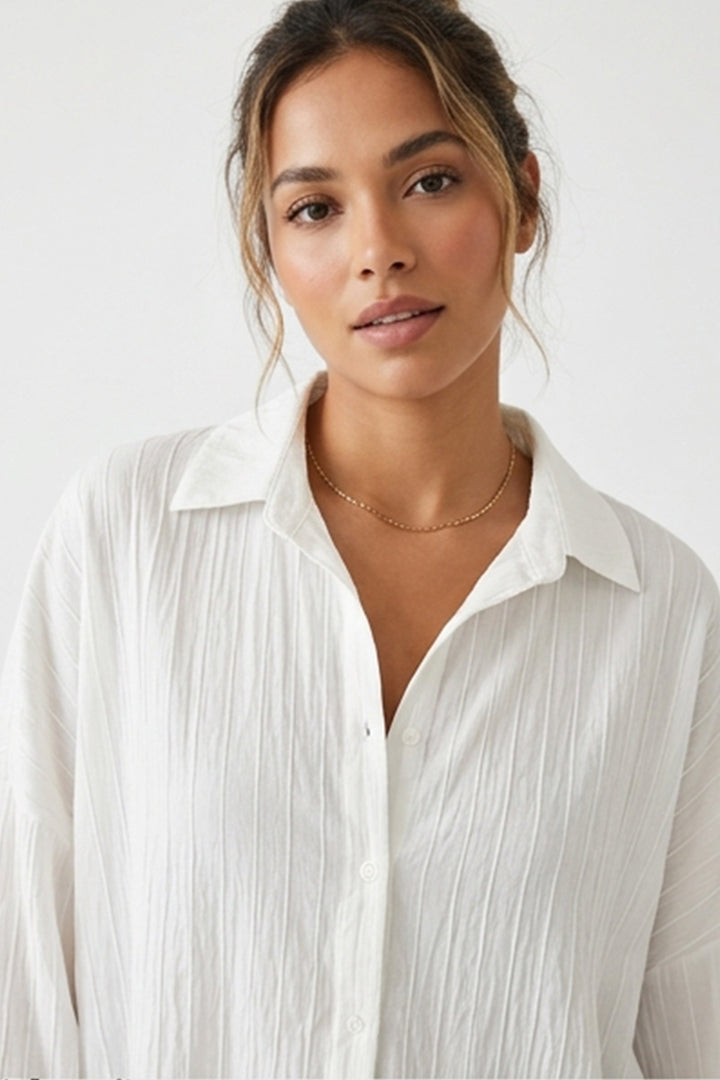 Bigdart 3900 Chemise Basique Longue Oversize - Blanc