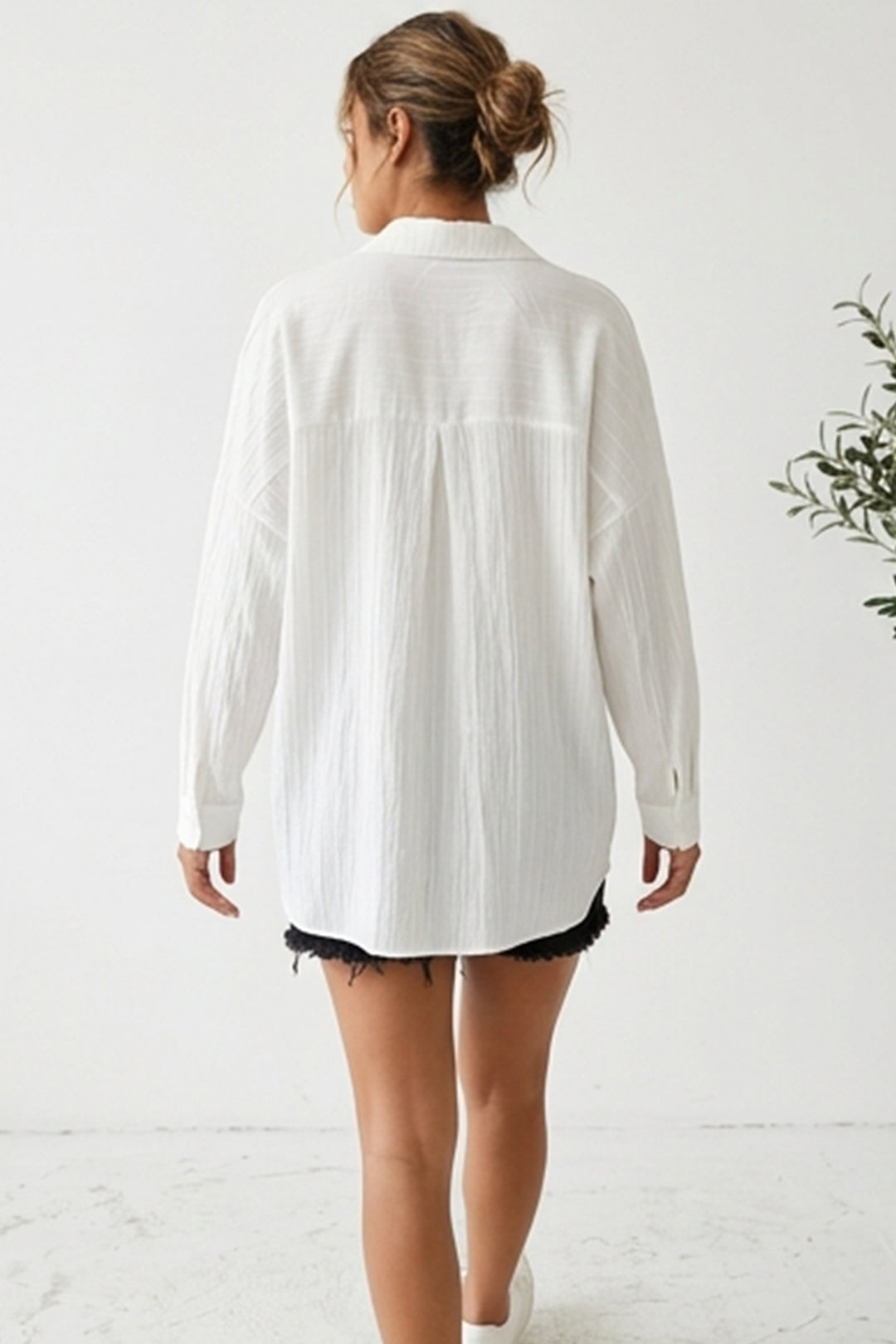 Bigdart 3900 Chemise Basique Longue Oversize - Blanc