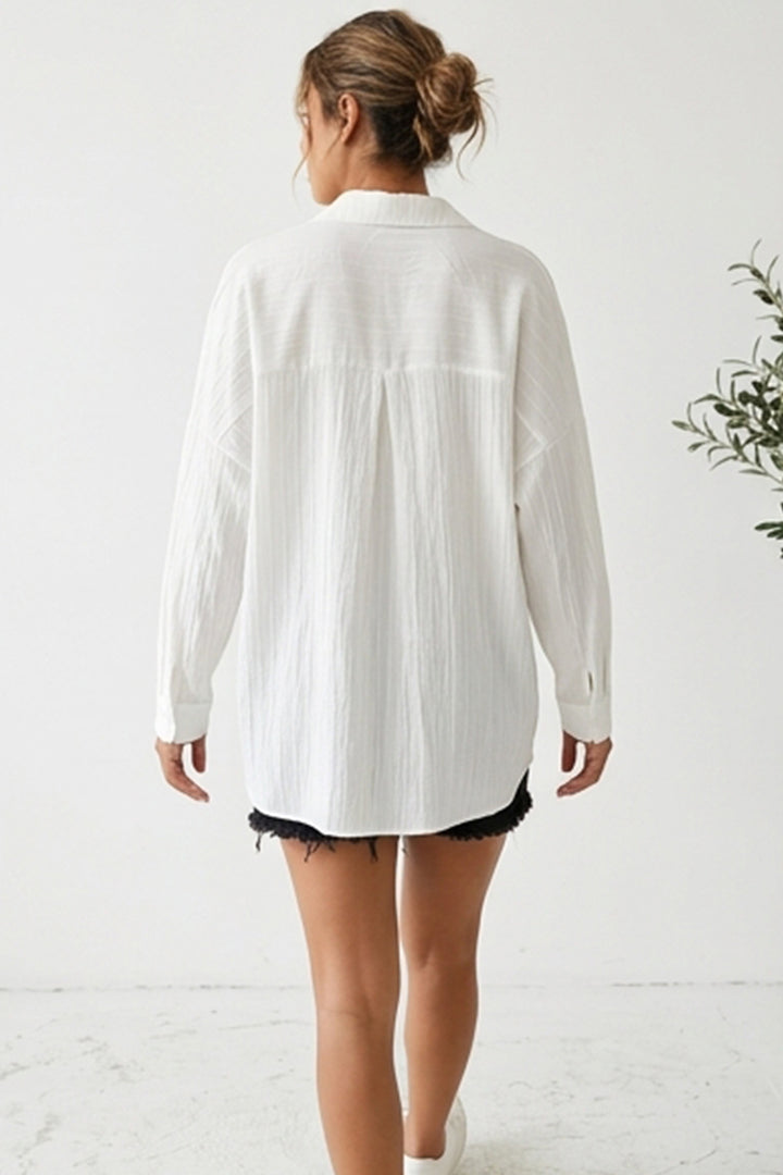 Bigdart 3900 Chemise Basique Longue Oversize - Blanc