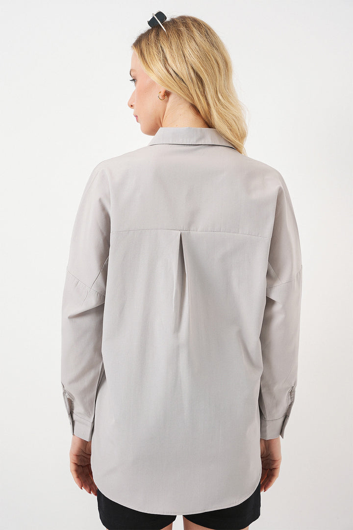 Bigdart Chemise basique longue oversize 3900 - a.Gris