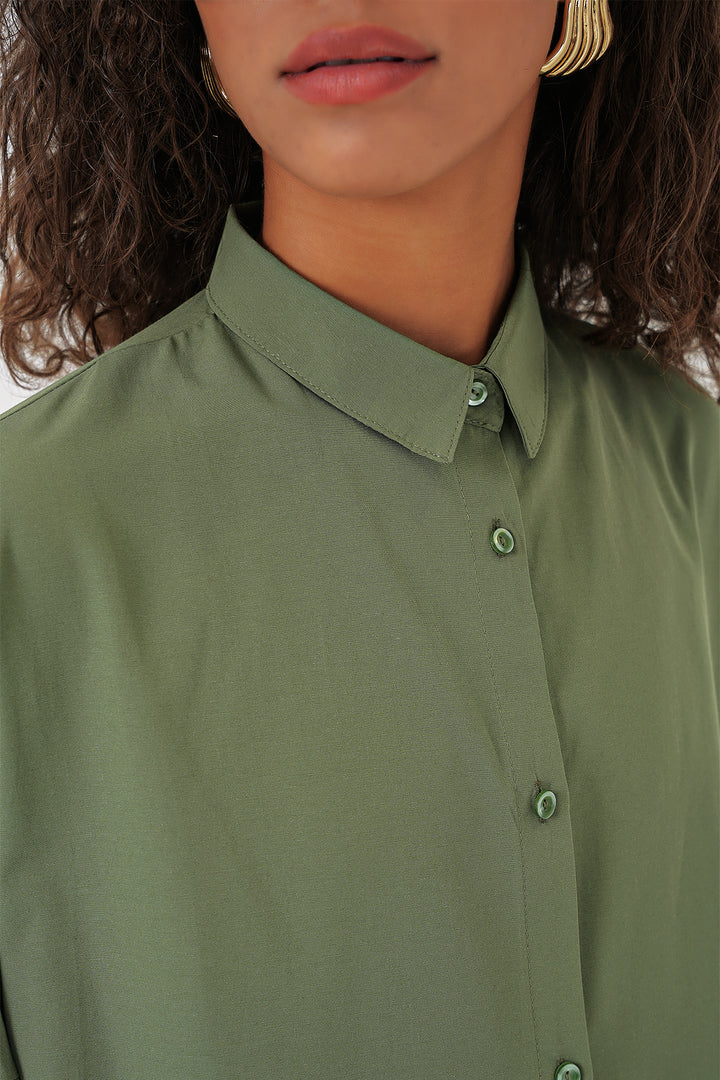 Bigdart 3900 Chemise Basique Longue Oversize - a.Kaki