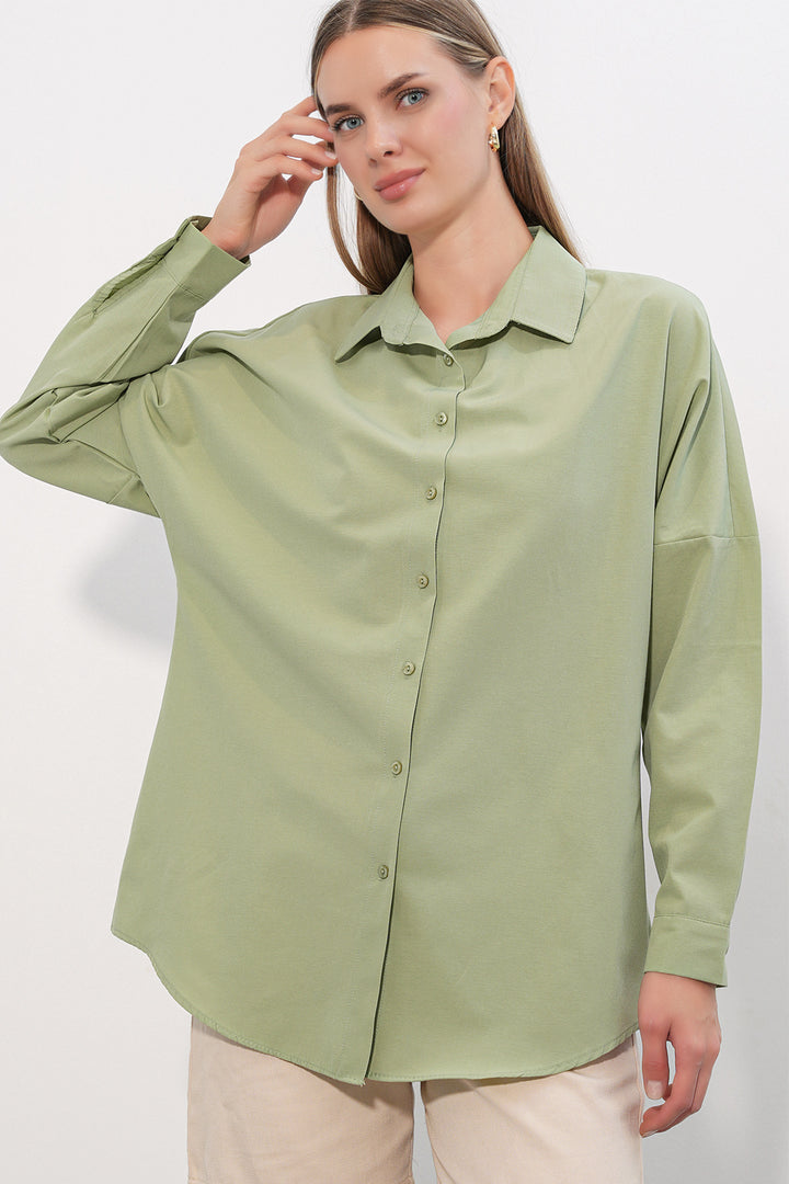 Bigdart Chemise basique oversize longue 3900 - a.Kaki