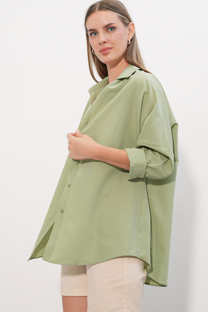 Bigdart Chemise basique oversize longue 3900 - a.Kaki