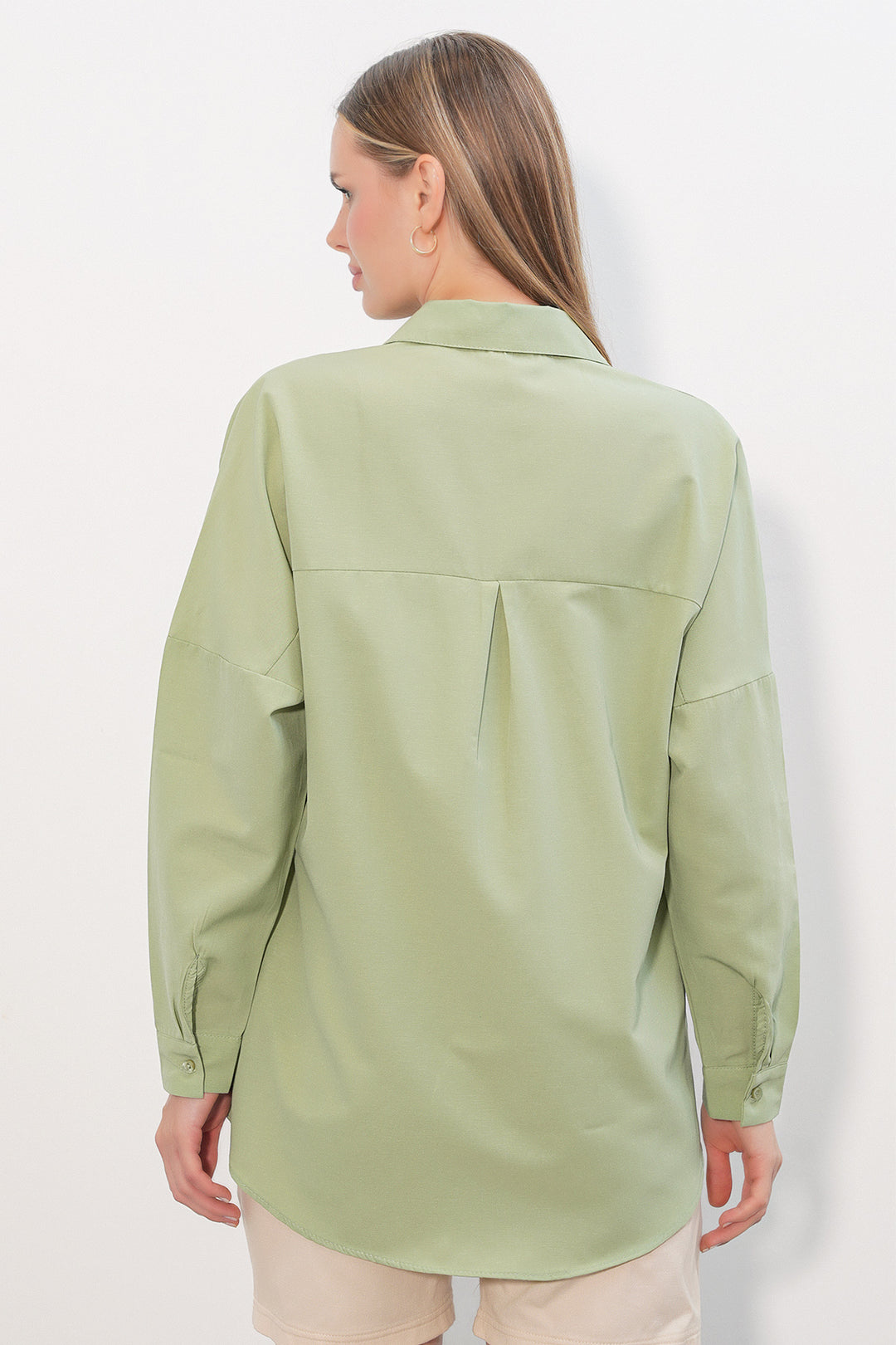 Bigdart Chemise basique oversize longue 3900 - a.Kaki