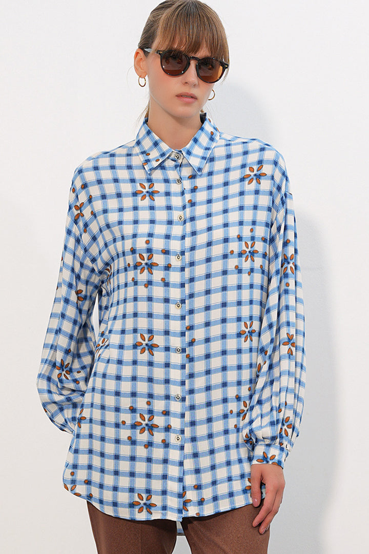 Bigdart 3900 Chemise basique longue oversize - b.Bleu marine