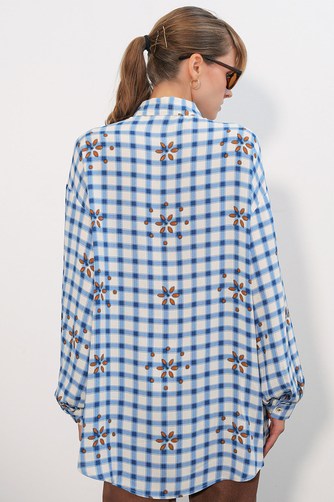 Bigdart 3900 Chemise basique longue oversize - b.Bleu marine