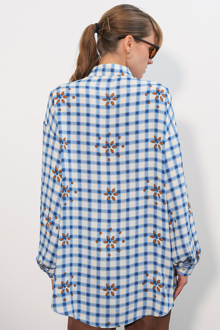 Bigdart 3900 Chemise basique longue oversize - b.Bleu marine
