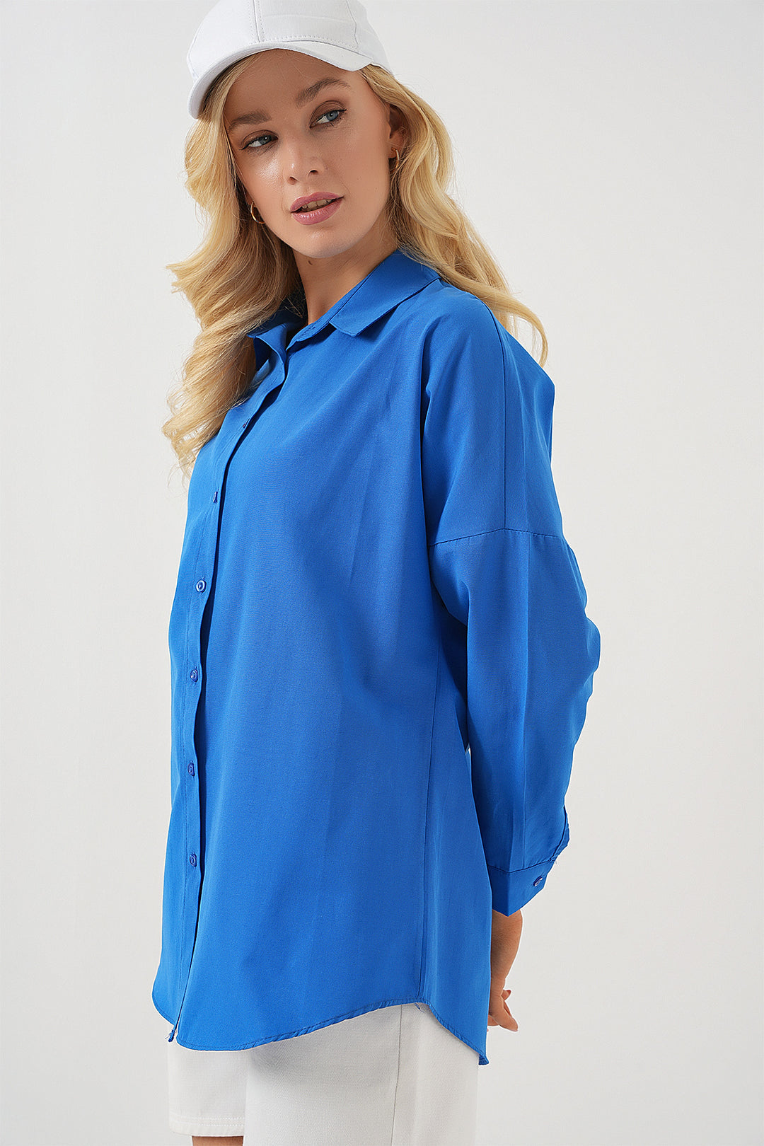 Bigdart 3900 Chemise Oversize Longue Basique - Bleu marine