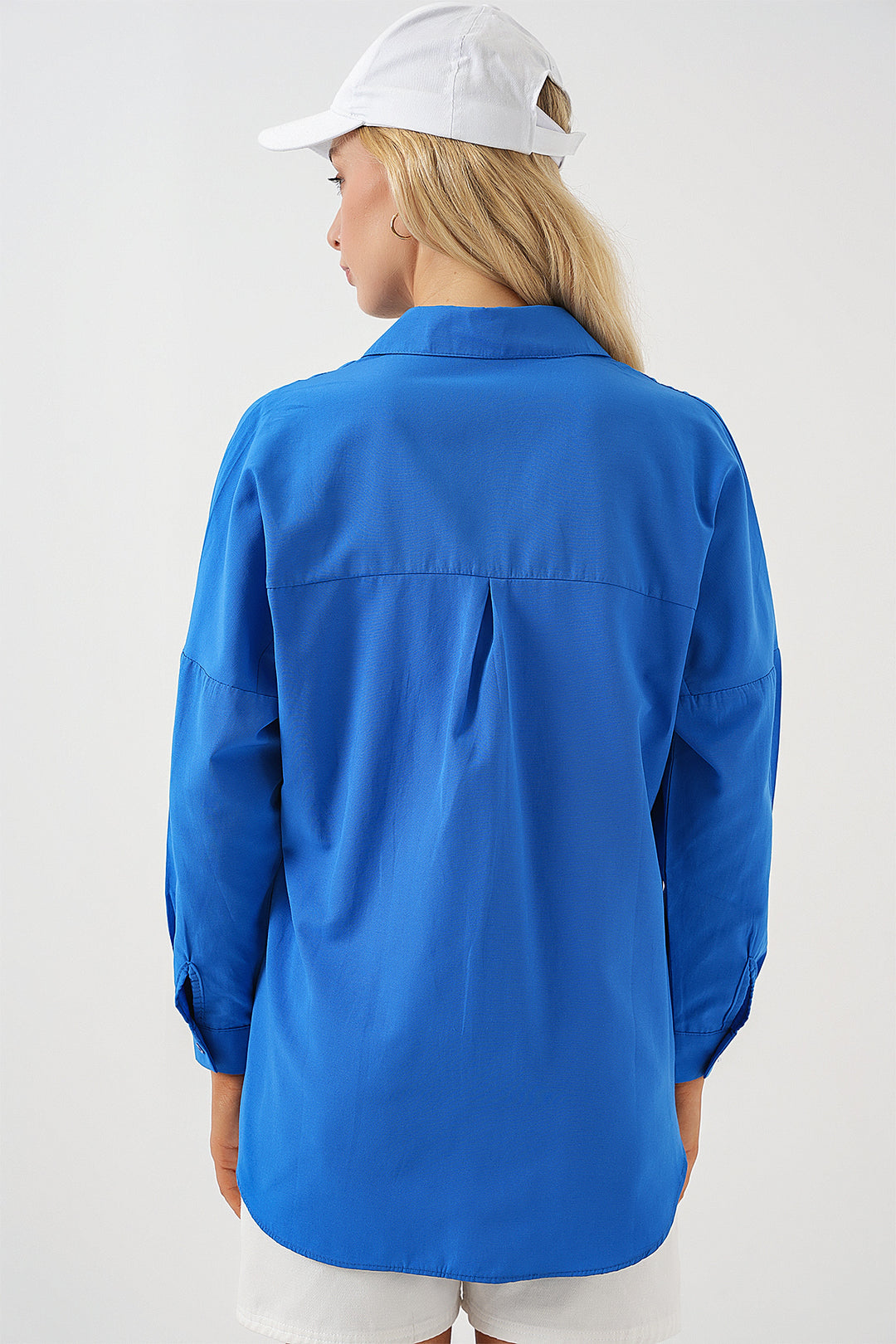 Bigdart 3900 Chemise Oversize Longue Basique - Bleu marine