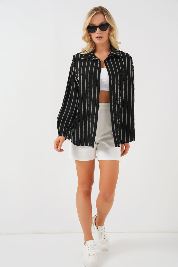 Bigdart Chemise basique longue oversize 3900 - c. Noir