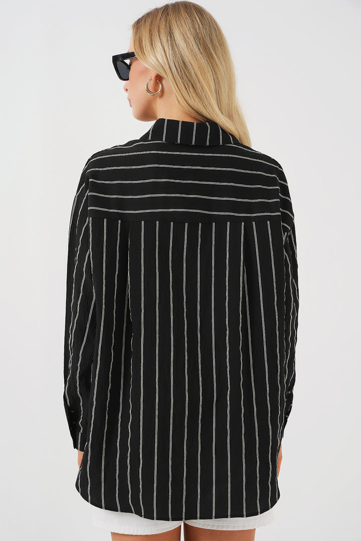 Bigdart Chemise basique longue oversize 3900 - c. Noir