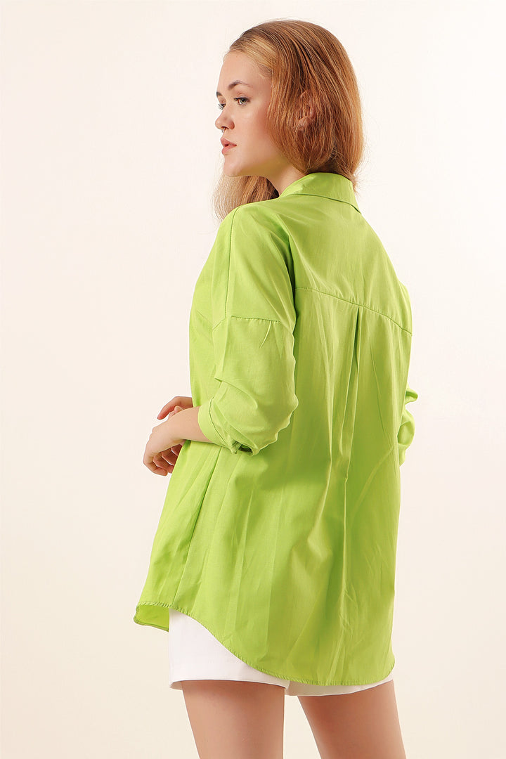 Bigdart 3900 Chemise basique longue oversize - çağla