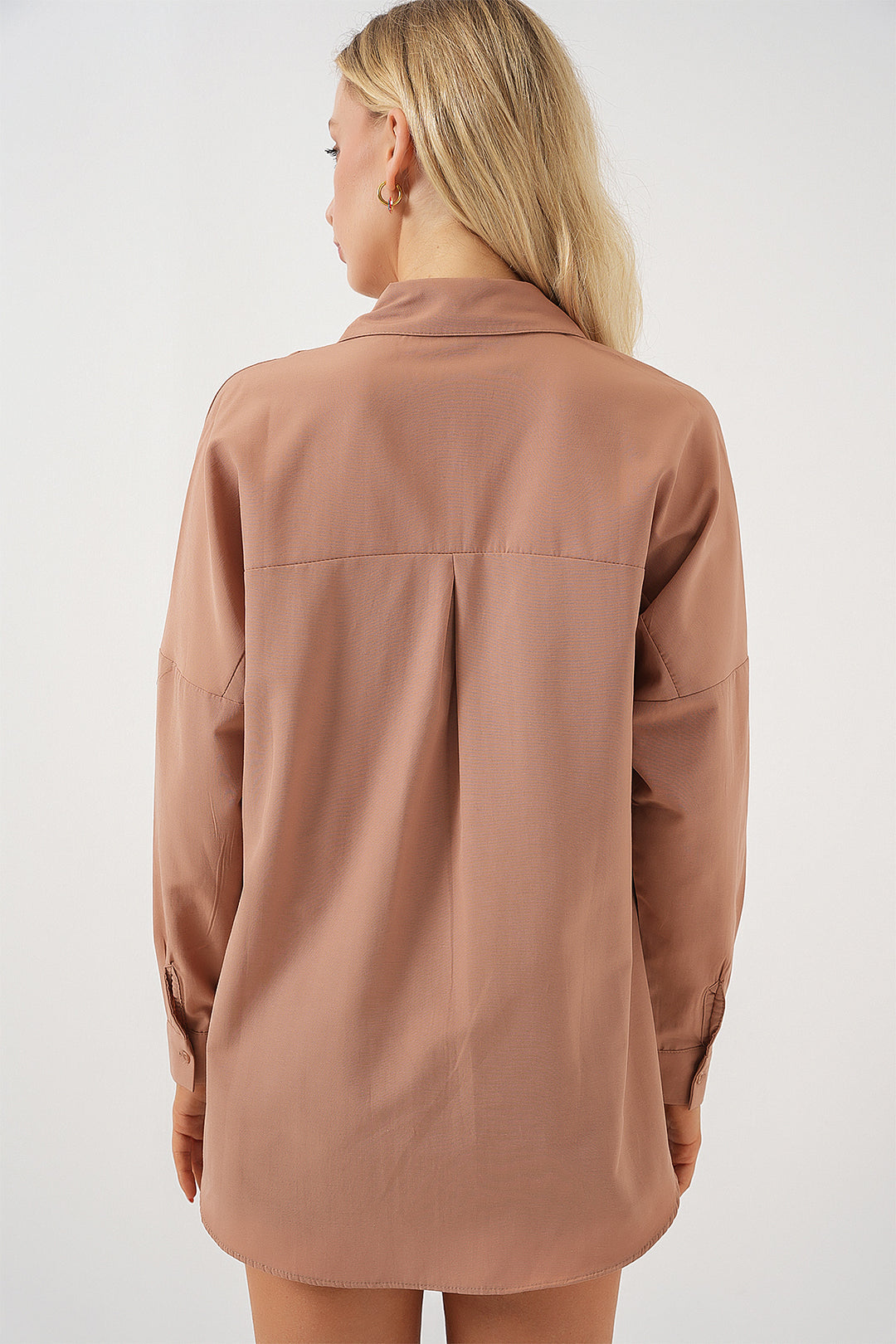 Bigdart 3900 Chemisier basique long oversize - Camel
