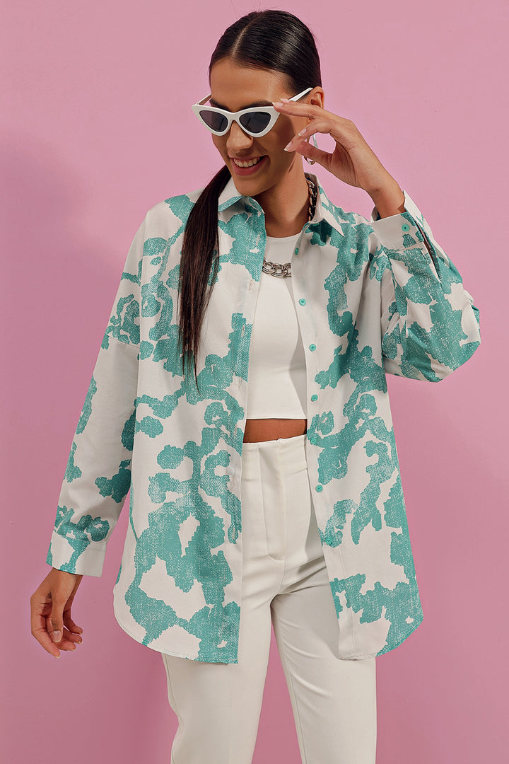 Bigdart Chemise basique oversize longue 3900 - d. Menthe