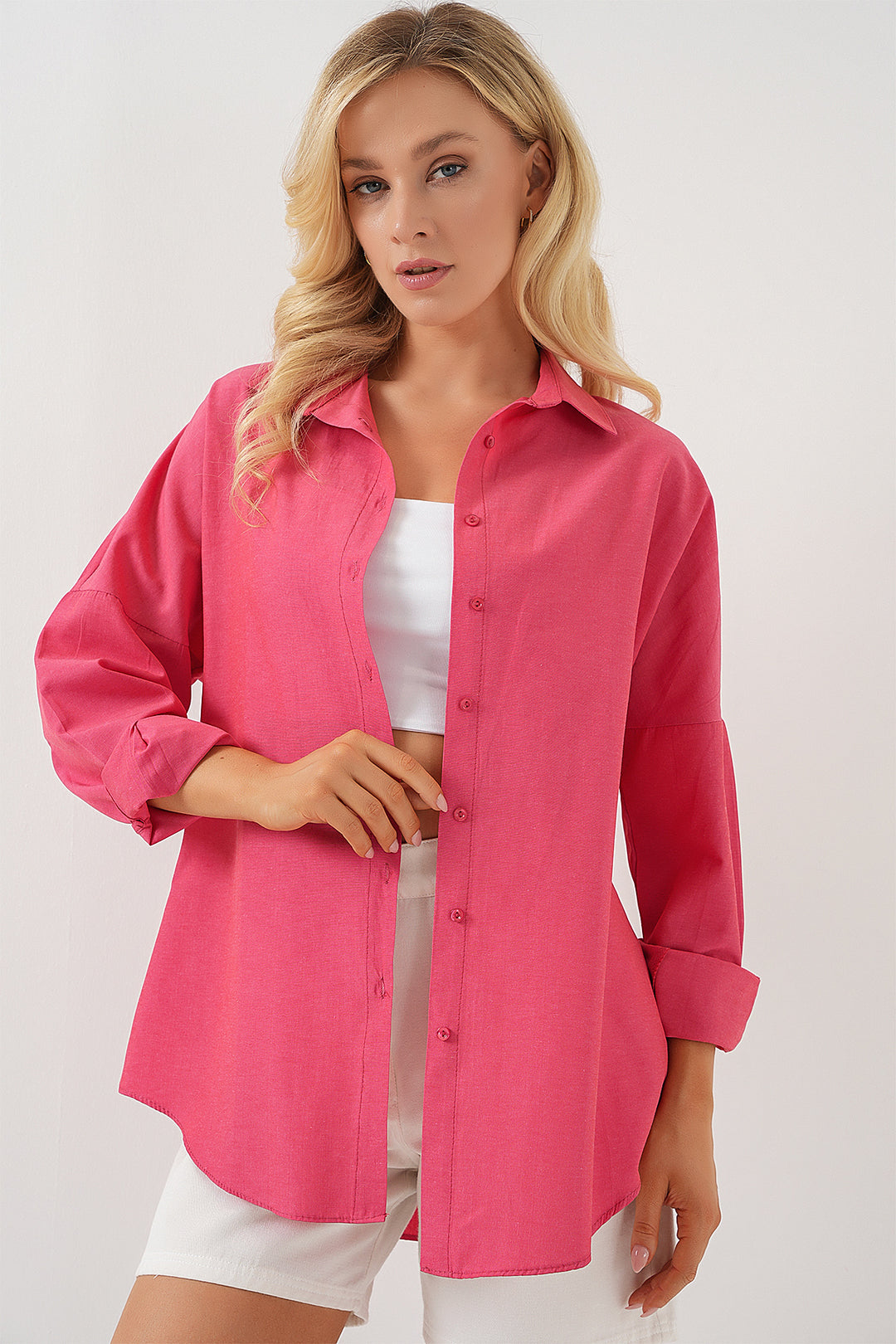 Bigdart Chemise basique oversize longue 3900 - nar