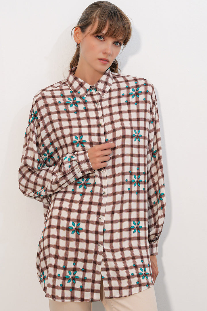Bigdart Chemise basique longue oversize 3900 - Tabac