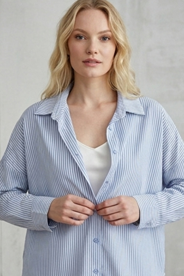 Bigdart Chemise Basique Longue Oversize 3900 - v. Indigo