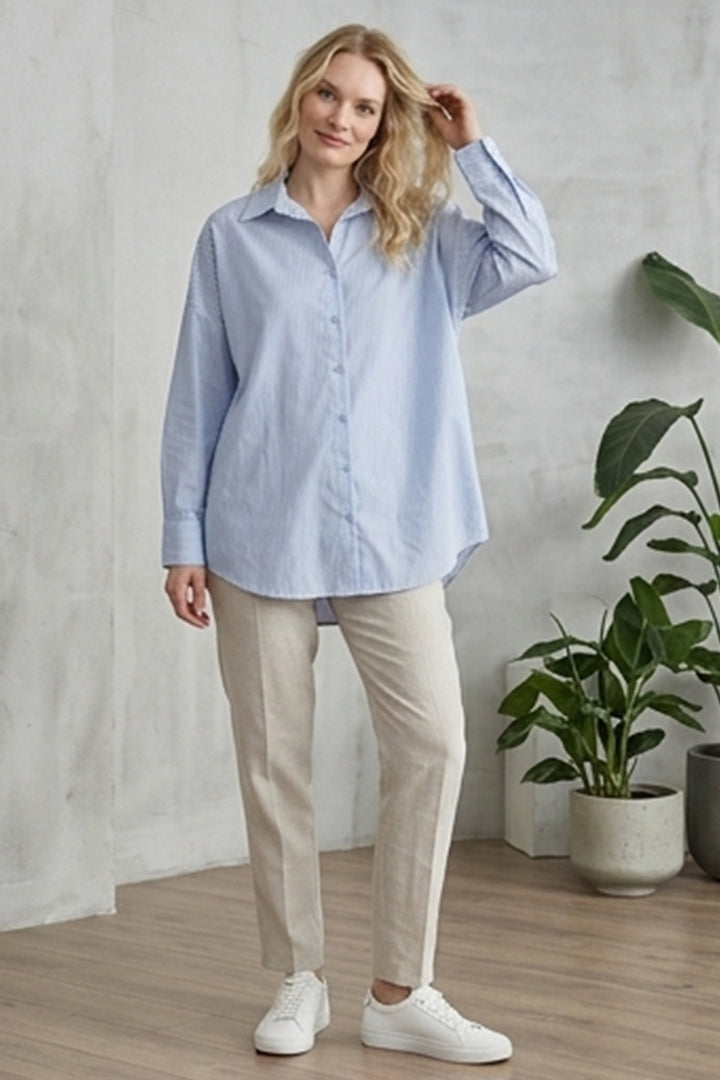 Bigdart Chemise Basique Longue Oversize 3900 - v. Indigo