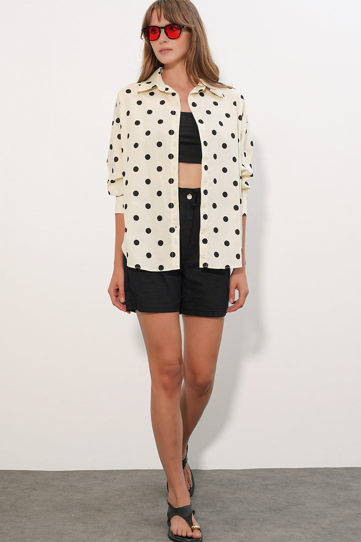 Bigdart 3900 Chemise basique longue oversize - Sable