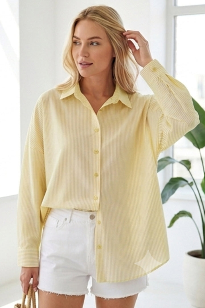 Bigdart 3900 Chemise basique longue oversize - y.Jaune