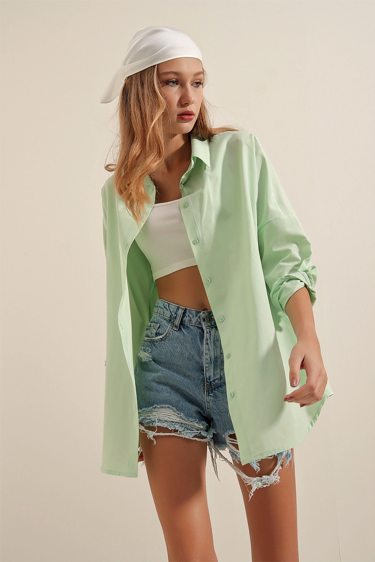 bigdart chemise vert jade femme