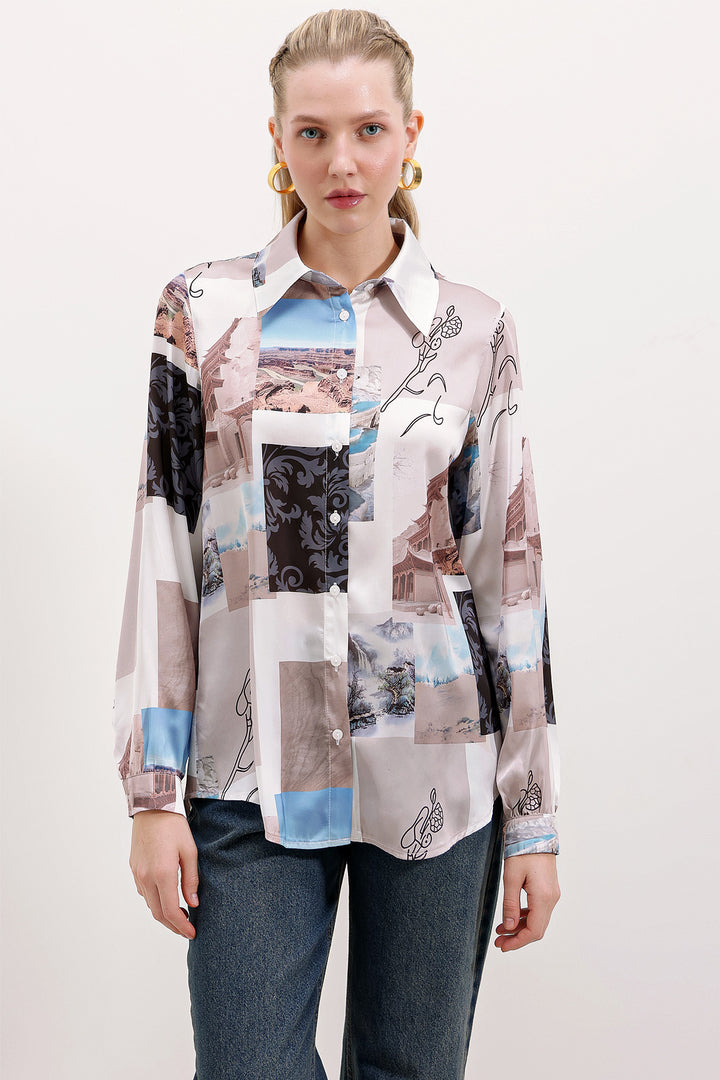 Bigdart 3964 Chemise en satin légère - A.Bej
