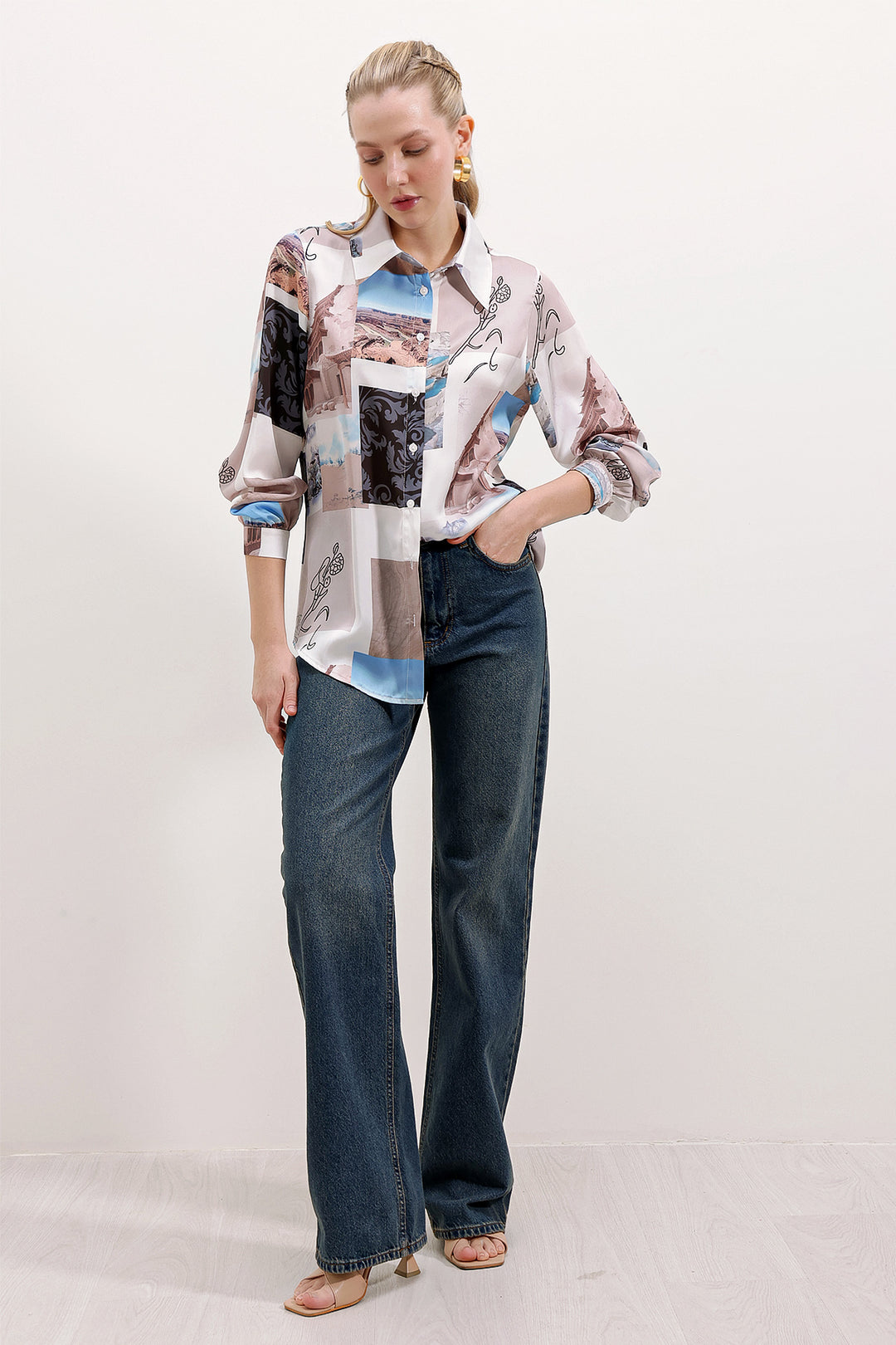 Bigdart 3964 Chemise en satin légère - A.Bej