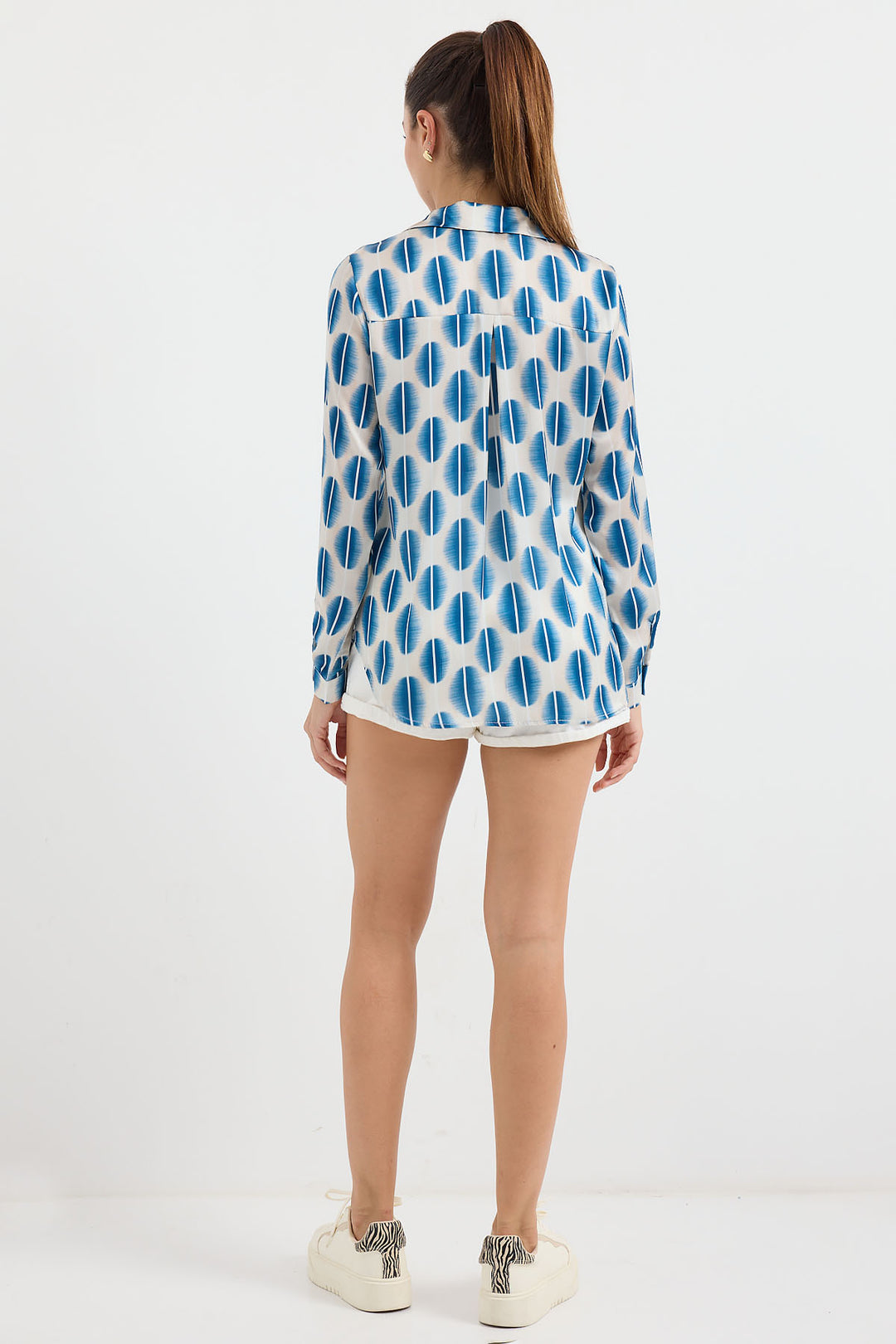 Bigdart 3964 Chemise en Satin Légèrement Détendue - Bleu clair